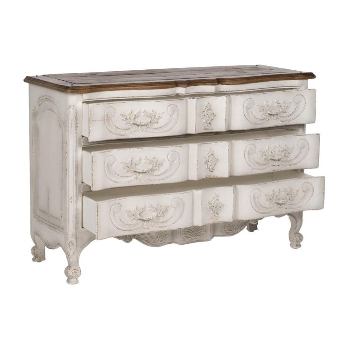 Cómoda Madera Mindi Dormitorio 130 X 45 X 85 cm