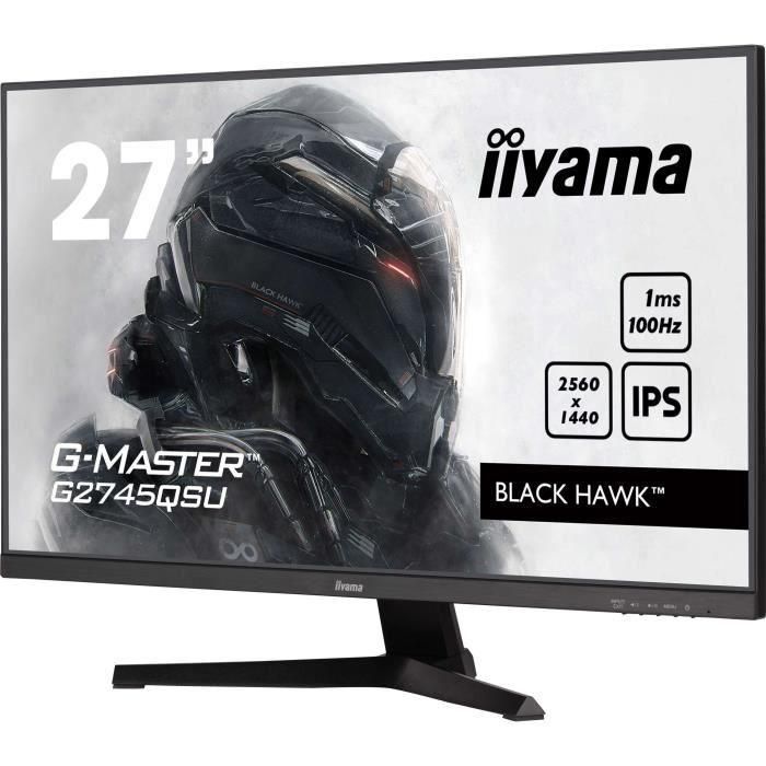 Iiyama G2745QSU-B2 Monitor Gaming 27" IPS Wide Quad HD 2560x1440 1ms 100Hz 300cd/m² Negro 1 Iiyama G2745QSU-B2 Monitor Gaming 27" IPS Wide Quad HD 2560x1440 1ms 100Hz 300cd/m² Negro 1