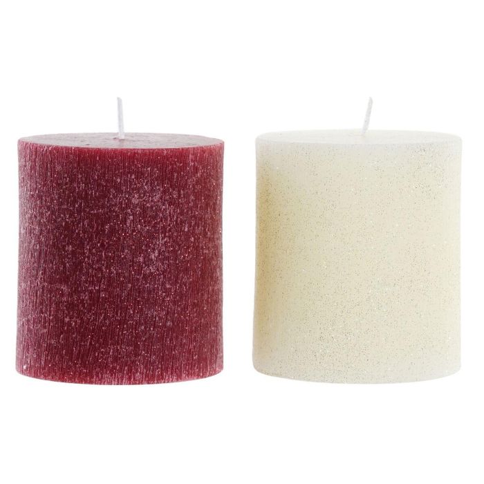 Vela Navidad Tradicional DKD Home Decor Blanco Rojo 9 x 10 x 9 cm (2 Unidades) Vela Navidad Tradicional DKD Home Decor Blanco Rojo 9 x 10 x 9 cm (2 Unidades)