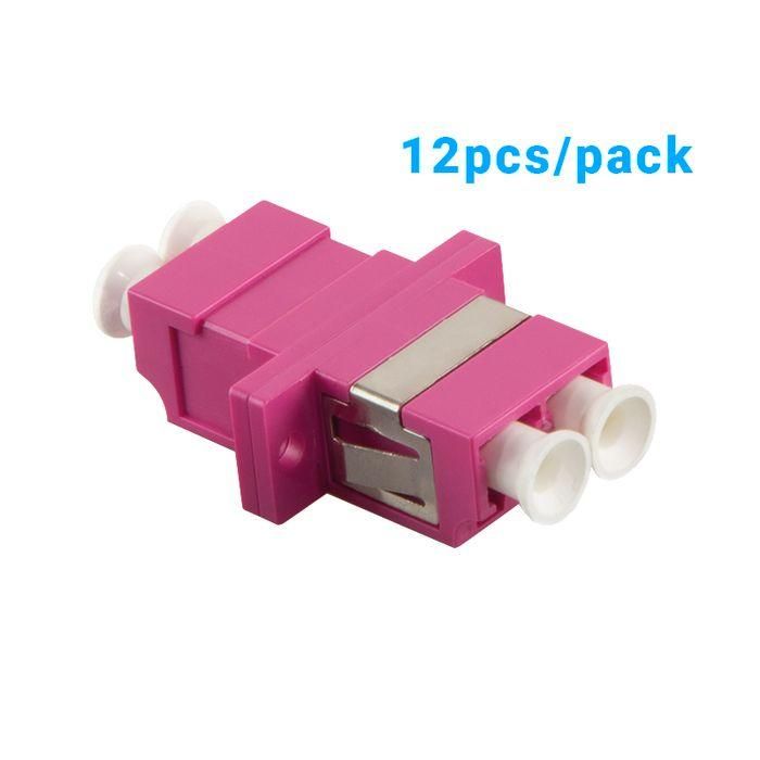 LOGON PROFESSIONAL FIBER COUPLER DUPLEX LC/LC - VIOLETT/OM4 - 12PCS/PACK + SCREWS LOGON PROFESSIONAL FIBER COUPLER DUPLEX LC/LC - VIOLETT/OM4 - 12PCS/PACK + SCREWS