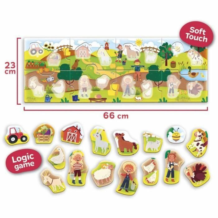 Lisciani Giochi LIS8008324105366 Puzzle Panorámico La Granja CAROTINA BABY Desarrollo Lógica Motricidad Fina 2