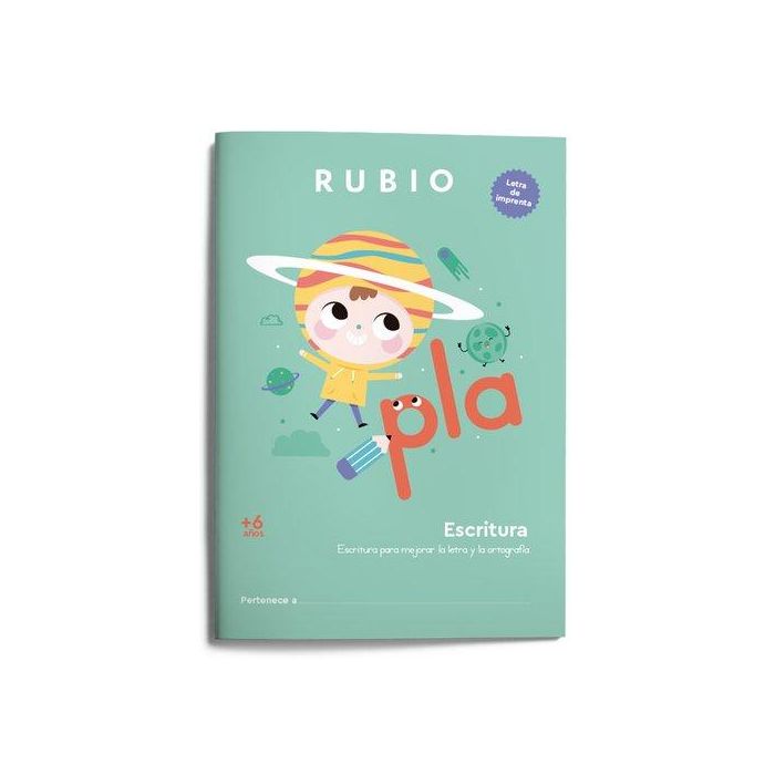 Cuaderno Rubio A4 Escritura Letra De Imprenta +6 Años