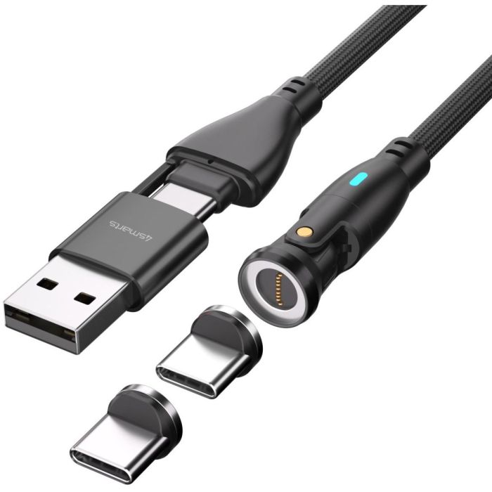 4smarts USB-C/A 540 Magnetkabel GravityCord 100W 1.8m schwarz 1 4smarts USB-C/A 540 Magnetkabel GravityCord 100W 1.8m schwarz 1