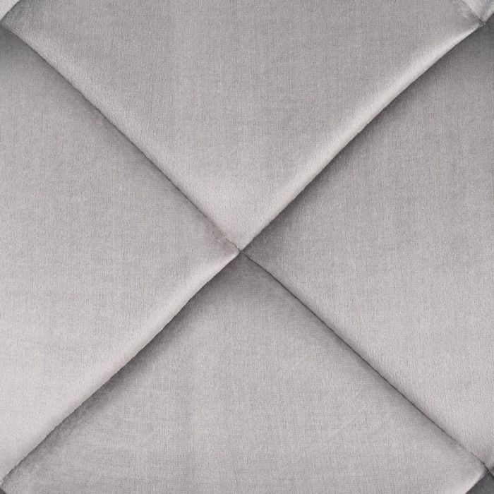 Silla Terciopelo Gris Tejido-Metal 45 X 50 X 86 cm