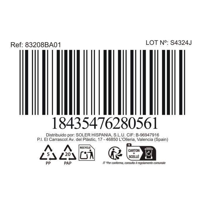 Inde Botella 1.1L "Ainsa" - 3 Grabados Md 9x9x32cm 4