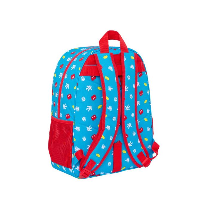 Mochila Escolar Mickey Mouse Clubhouse Fantastic Azul Rojo 33 x 42 x 14 cm 1