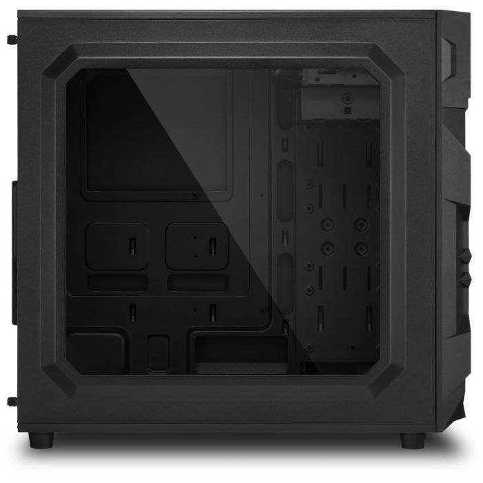 Sharkoon VG7-W RGB Caja de PC Midi Tower ATX Negro con Iluminación RGB para Placas Base ATX, Micro ATX, Mini-ATX 2