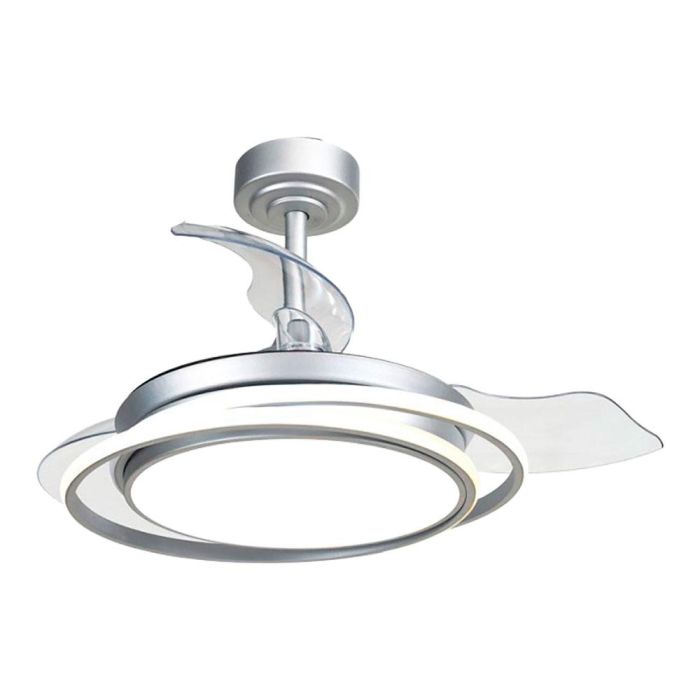 Ventilador de techo led 3cct aspas retráctiles antila mini XS 35 W 3000 lm plata 1 Ventilador de techo led 3cct aspas retráctiles antila mini XS 35 W 3000 lm plata 1