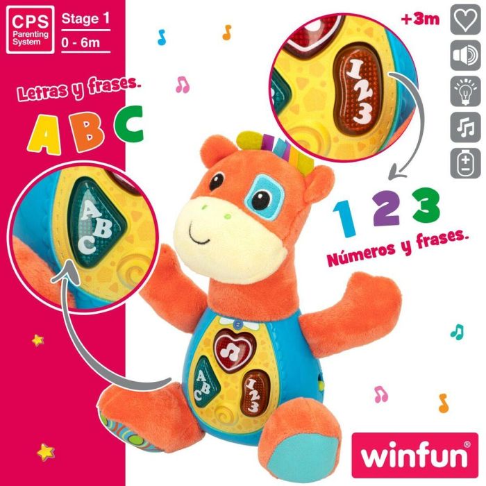 Peluche con Sonido Winfun Jirafa 18 x 19 x 8,5 cm (6 Unidades) 3