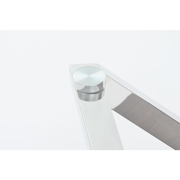 DKD Home Decor Mesa Centro Moderno Marron Oscuro Plateado Acero MDF 120 x 60 x 42 cm 2