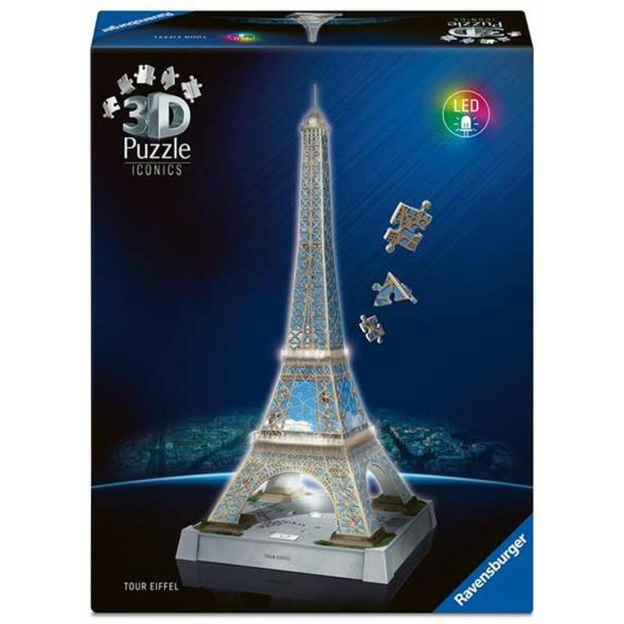 Ravensburger Puzzle 3D Torre Eiffel con Luz LED, 216 Piezas, a partir de 8 años