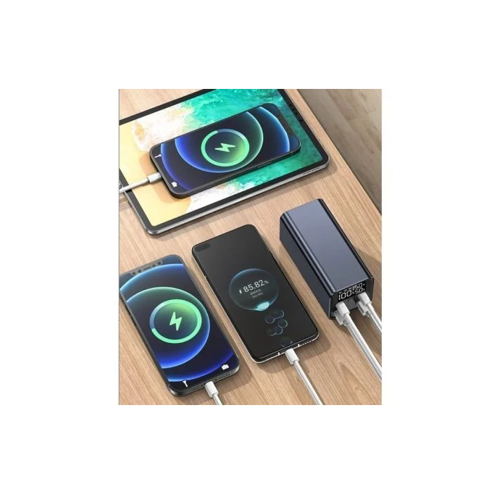 Leotec Batería Externa 20.000mAh 65W Power Delivery para Portátiles y Móviles con 4 Salidas USB-C y USB-A 3