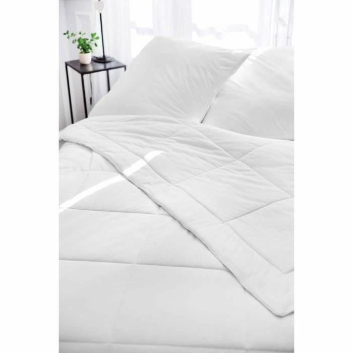 TOISON D'OR - Edredón templado Silkydor (280g/m²) - 240x260cm - Calidez templada - Algodón y seda morera - 2 personas - Blanco 1