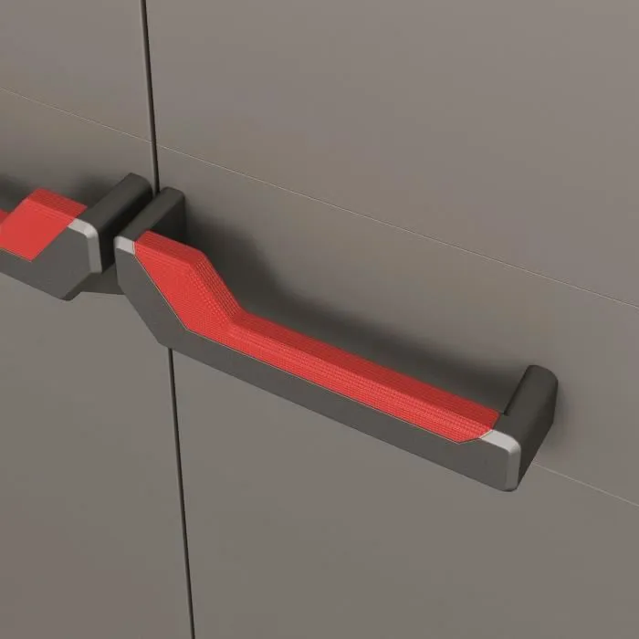 Keter Mueble Bajo Stilo Gris / Negro / Rojo 68 x 39 x 90 cm KET8013183115968 2