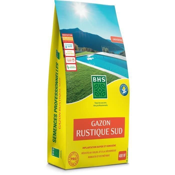 Césped - BHS - Césped Rústico Sur - 10 kg - Resistente a condiciones secas gracias a la festuca alta. Rápido y consistente. Césped - BHS - Césped Rústico Sur - 10 kg - Resistente a condiciones secas gracias a la festuca alta. Rápido y consistente.