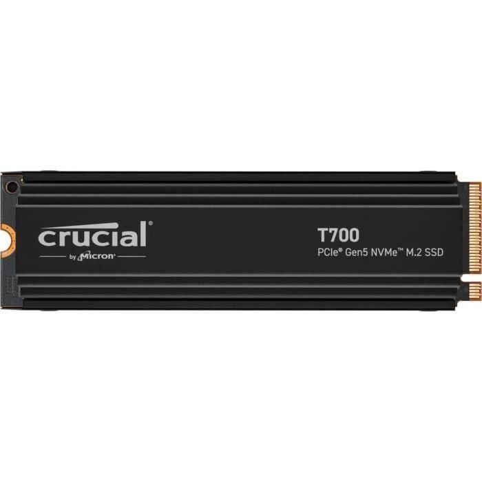 Crucial T700 - SSD interno - 4 TB - PCI Express 5.0 (NVMe) Crucial T700 - SSD interno - 4 TB - PCI Express 5.0 (NVMe)