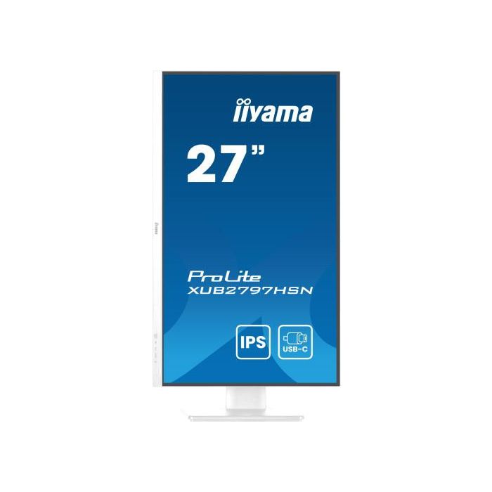 iiyama Monitor XUB2797HSN-W2 27" Full HD USB-C, LAN, DP-OUT (Dock) Blanco 2