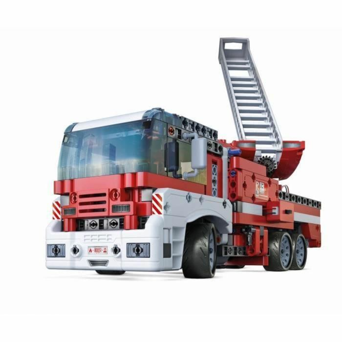 Clementoni 52663 - Camión de bomberos motorizado para construir - 4 modelos de mecánica e ingeniería 5