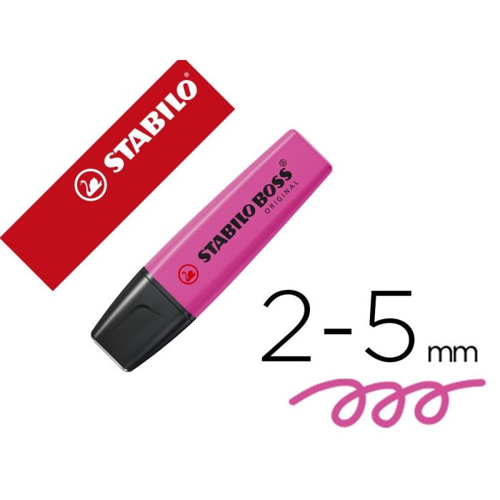 Rotulador Stabilo Boss Fluorescente 70 Magenta 10 unidades