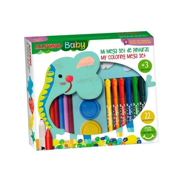 Alpino Pinturas Baby Mega Set de 36 Piezas para Niños a Partir de 3 Años Alpino Pinturas Baby Mega Set de 36 Piezas para Niños a Partir de 3 Años