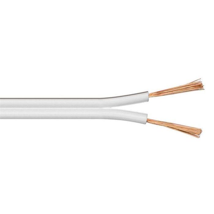 MicroConnect Cable de altavoz, 50m, 2x2,5mm², blanco, CCA: 2x50/0,25mm, exterior: 3,8x8,0mm