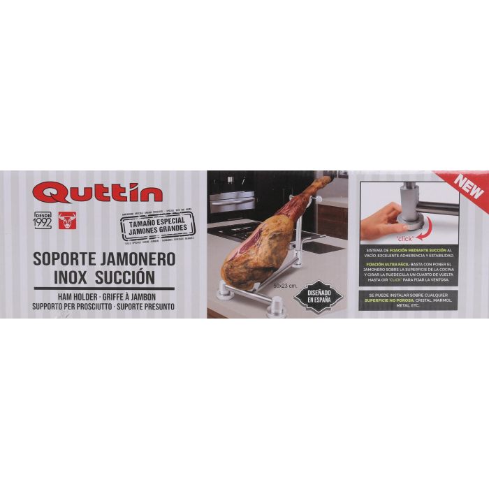 Soporte jamonero inoxidable con succión Quttin (4 Unidades) 1 Soporte jamonero inoxidable con succión Quttin (4 Unidades) 1