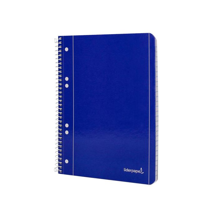 Cuaderno Espiral Liderpapel A5 Micro Serie Azul Tapa Blanda 80H 75 gr Liso 6Taladros Azul 5