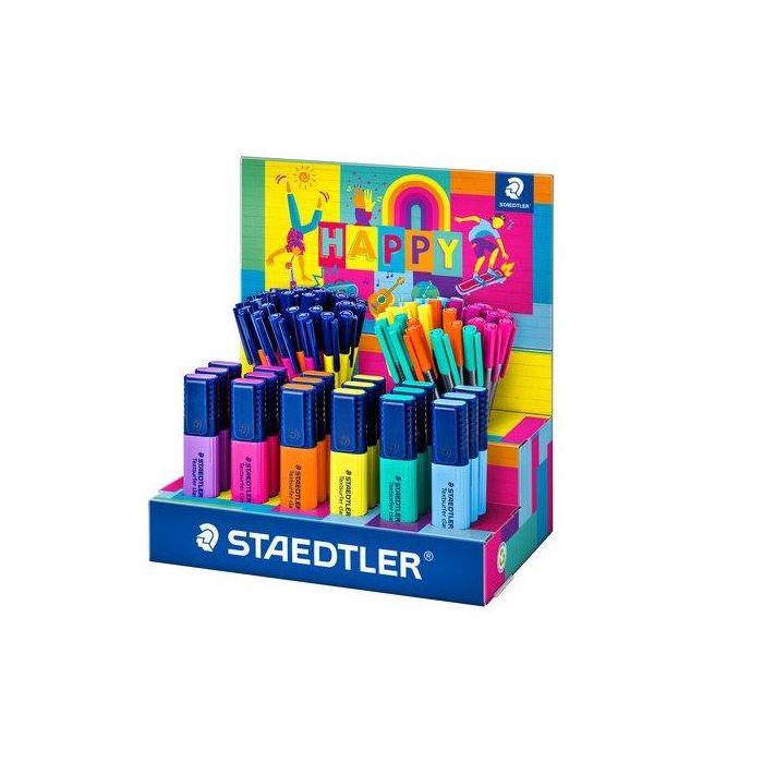 Marcador Fluor Staedtler Happy Line Surtido Expositor De 78 18X Marcadores Fluorescentes 30X Triplus Fineliner Colores 30X Triplus Color Colores