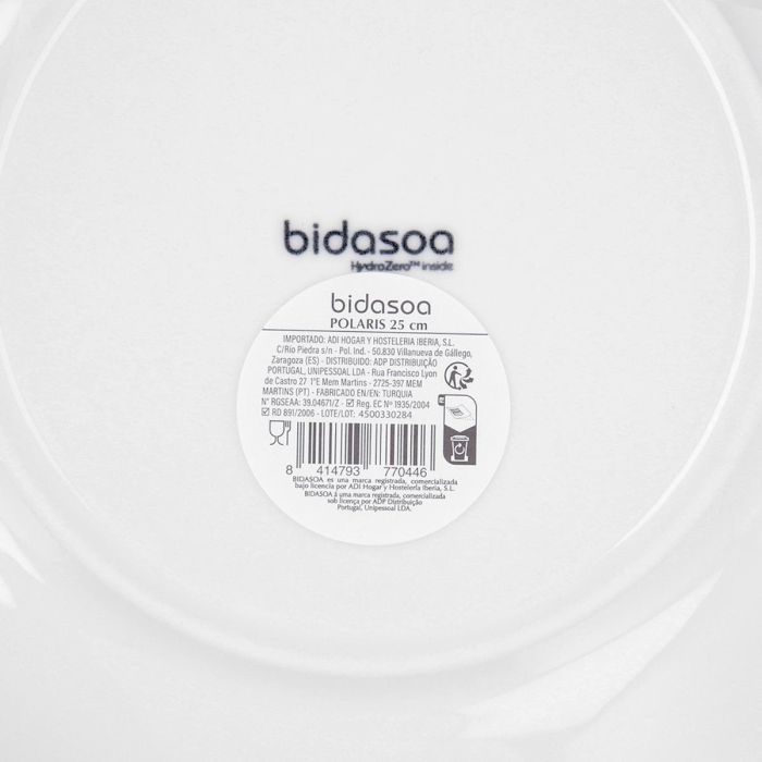 Plato Llano Porcelana Polaris Hydrozero Bidasoa 25 cm 5 Plato Llano Porcelana Polaris Hydrozero Bidasoa 25 cm 5