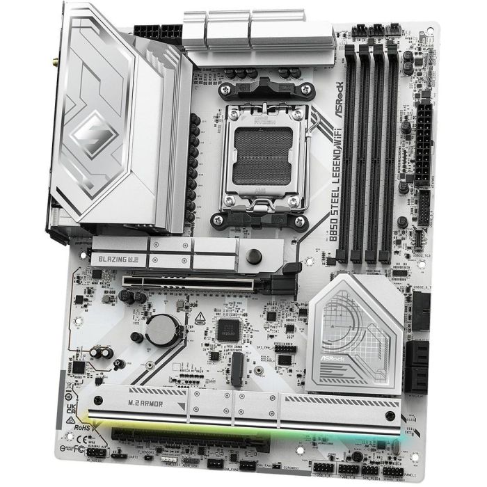 ASRock B850 Steel Legend WiFi Placa Base ATX, Socket AM5, AMD Ryzen 7000/8000/9000, DDR5, Wi-Fi 7, USB20G, 90-MXBQS0-A0UAYZ 4 ASRock B850 Steel Legend WiFi Placa Base ATX, Socket AM5, AMD Ryzen 7000/8000/9000, DDR5, Wi-Fi 7, USB20G, 90-MXBQS0-A0UAYZ 4