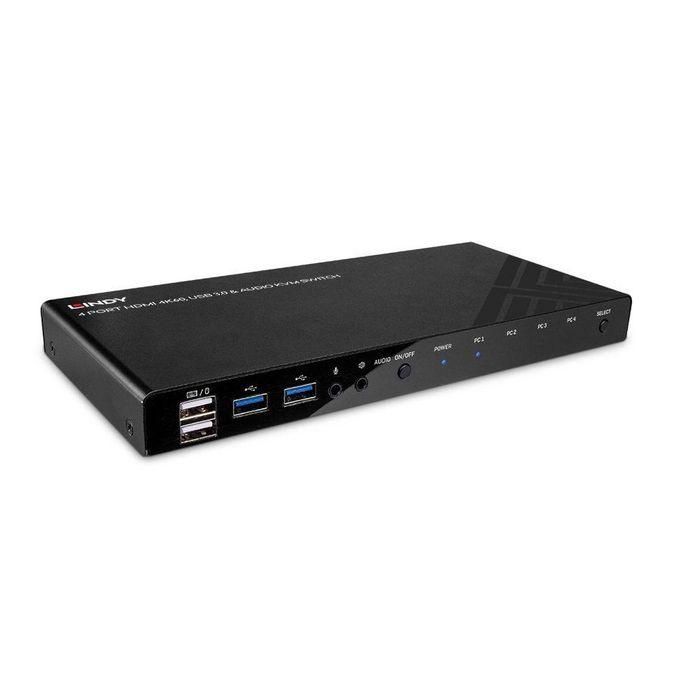 Lindy Switch KVM 4 Puertos HDMI 4K60, USB 3.0 y Audio para 4 PCs – Control de Teclado, Ratón y Monitor 0 Lindy Switch KVM 4 Puertos HDMI 4K60, USB 3.0 y Audio para 4 PCs – Control de Teclado, Ratón y Monitor 0
