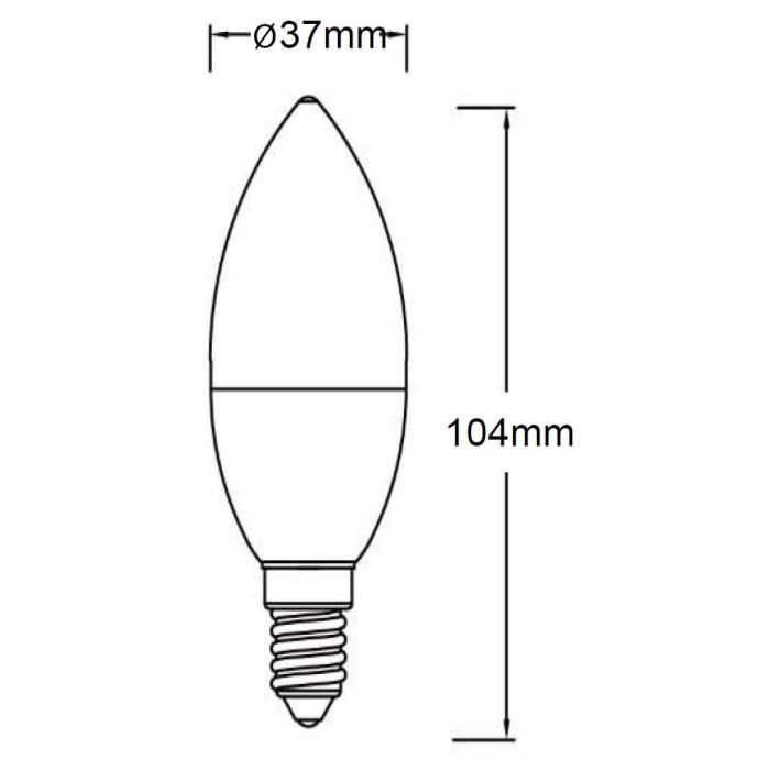 Lámpara Led Vela Frost E14 De 3,5W 2700K PANASONIC-PANALIGHT LDAHV5L27CFE142EP 1