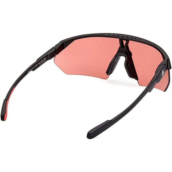 Marcolin Gafas de Sol ADIDAS SPORT SP0076 02E 125 mm, Shield, Negro Mate, Marrón, Mujer 4