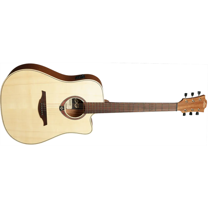 LAG Guitarra Acústica Electroacústica Dreadnought Cutaway Tramontane 70 A/C - Natural 3