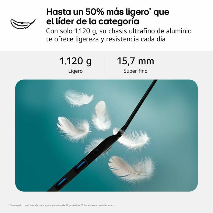 LG 14ZD90T Gram Portátil 14" WUXGA DCI-P3 Antirreflejos Intel Core Ultra 7 255H 16GB RAM 1TB SSD AI FreeDOS Negro 10 LG 14ZD90T Gram Portátil 14" WUXGA DCI-P3 Antirreflejos Intel Core Ultra 7 255H 16GB RAM 1TB SSD AI FreeDOS Negro 10