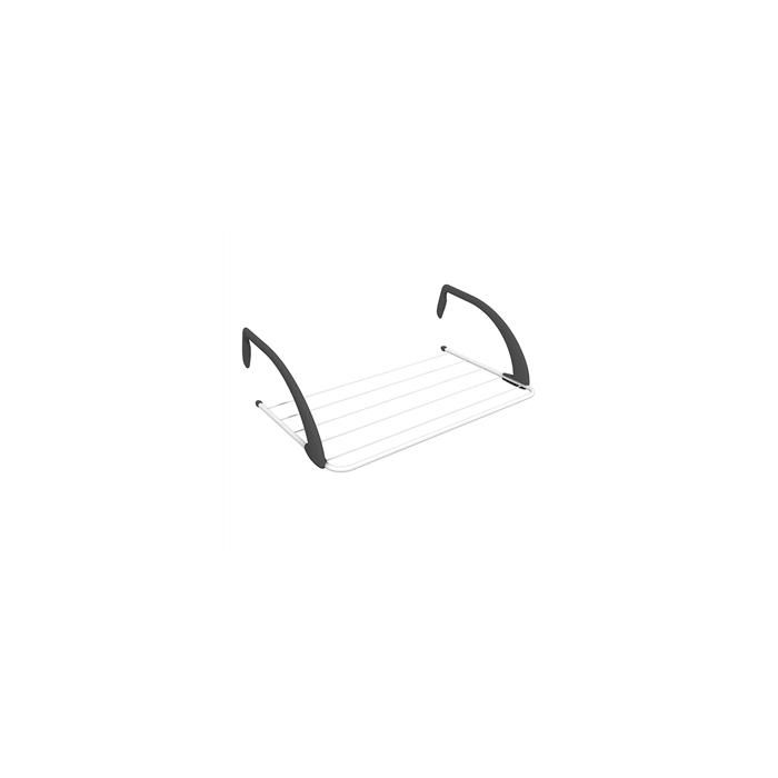 Vileda Tendedero de Radiador Express, 3 m de Tendido, Acero, Brazos Ajustables Plegables con Tecnología Nitrógeno, Blanco/Negro