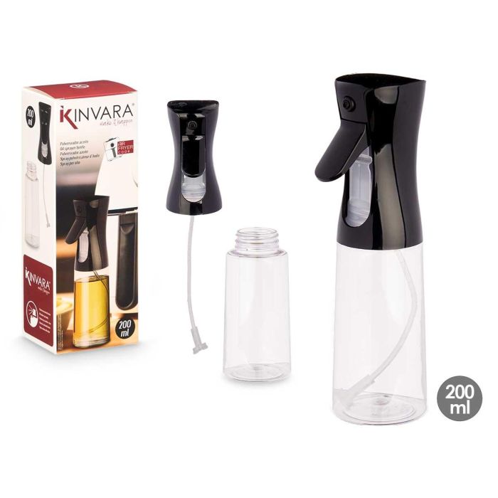 Pulverizador Aceite Negro 200 ml Kinvara - 5.8x20x7.5 cm (12 Unidades) Pulverizador Aceite Negro 200 ml Kinvara - 5.8x20x7.5 cm (12 Unidades)