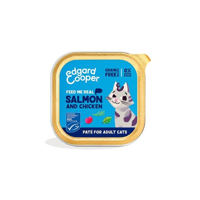 Feline Adult Pate de Salmón y Pollo en Tarrina - 16 Unidades de 85 gr Feline Adult Pate de Salmón y Pollo en Tarrina - 16 Unidades de 85 gr