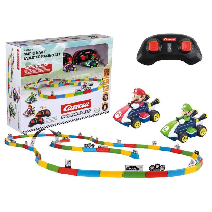 Set Mini radio control Mario & Luigi + pista Mario Kart 1 Set Mini radio control Mario & Luigi + pista Mario Kart 1