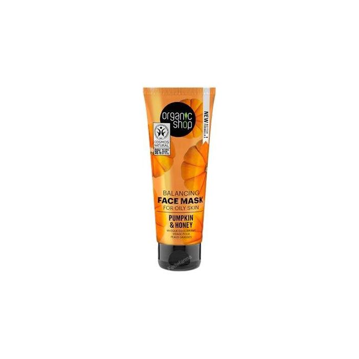 ORGANIC SHOP Mascarilla Facial Equilibrante Calabaza y Miel para Piel Grasa 75 ml
