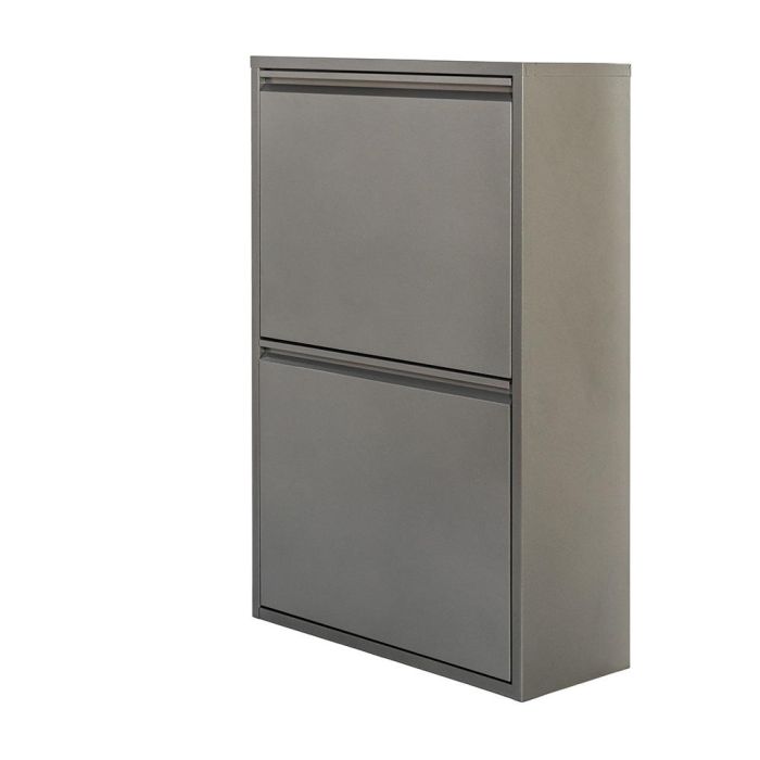 Armario metalico reciclaje 4 cajones gris 92x60x25cm 1