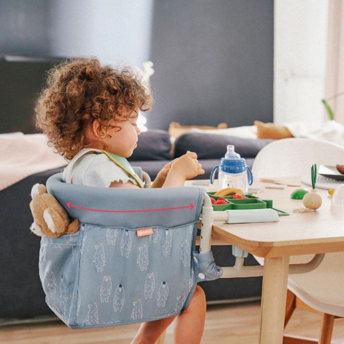 Asiento de mesa de bebé Badabulle con sistema de fijación de 4 brazos, plegamiento ultra compacto, de 6 a 36 meses 1