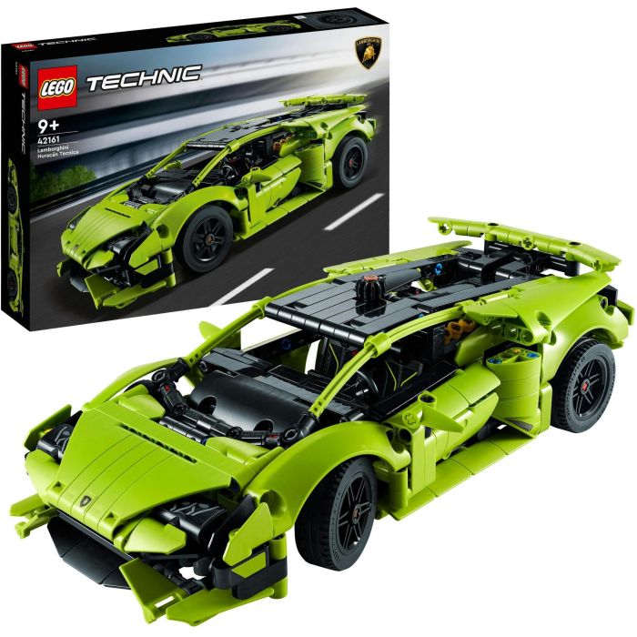 LEGO 42161 Lamborghini Huracán Tecnica Technic, réplica detallada de superdeportivo con motor V10, puertas abatibles, dirección. Edad +9 años 13