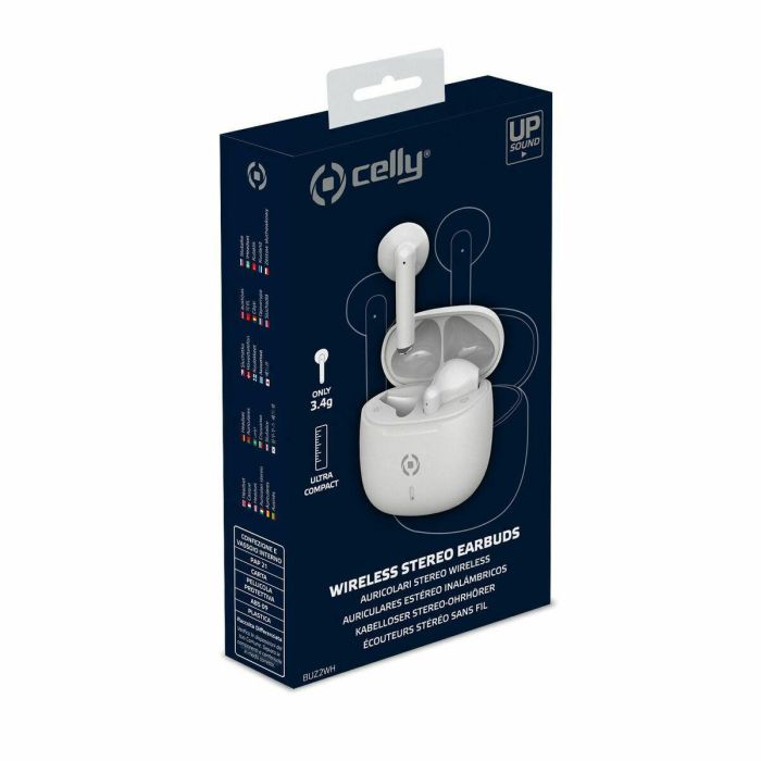 Auriculares Bluetooth Celly BUZ2 Blanco 7 Auriculares Bluetooth Celly BUZ2 Blanco 7