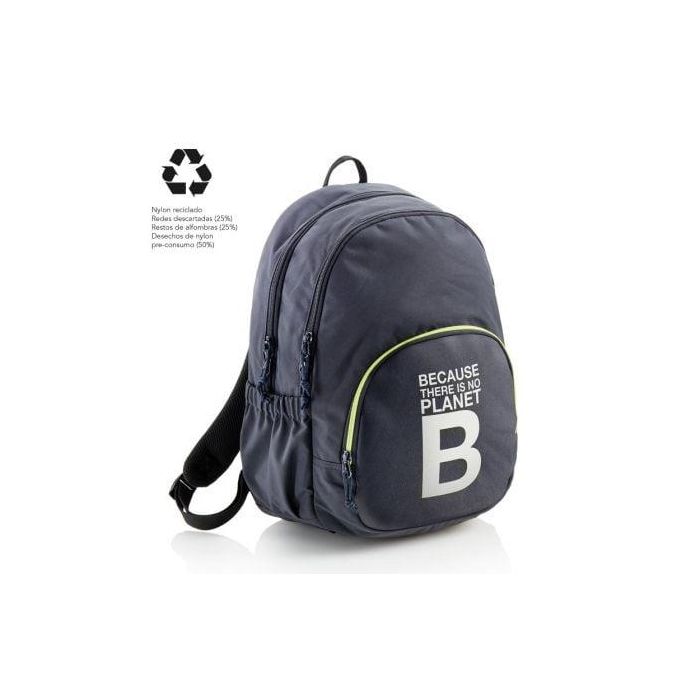 Mochila Miquel Rius Because There Is No Planet B/ Capacidad 27L/ Azul Marino Mochila Miquel Rius Because There Is No Planet B/ Capacidad 27L/ Azul Marino
