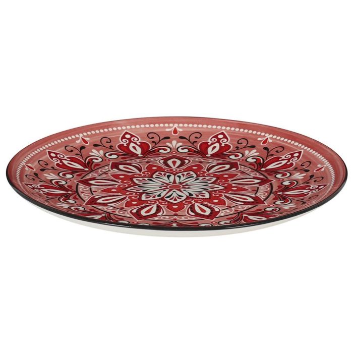 Plato Jaipur Rojo Home Deco Factory diámetro 26 cm  2