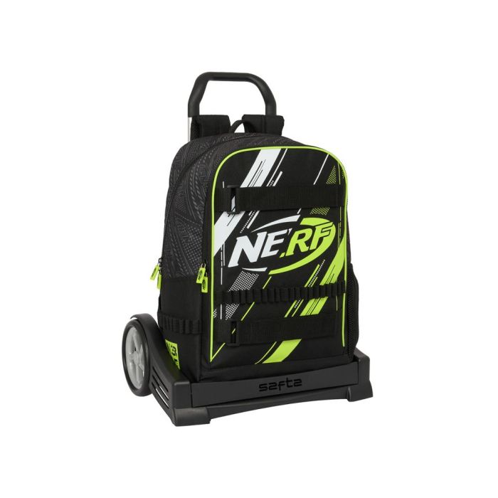 Mochila Escolar con Ruedas Nerf Get ready Negro 31 x 44 x 17 cm