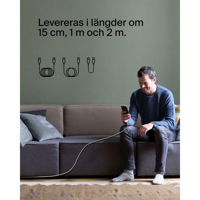 Cable USB-C a USB-C Belkin CAB004BT2MWH Blanco 2 m 2