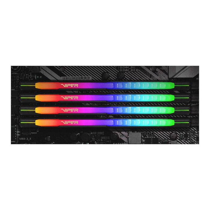 Patriot PVSR416G320C8K Viper Steel RGB DDR4 16GB (2x8GB) 3200MHz CL18 DIMM Memoria RAM con Intel XMP 2.0 Patriot PVSR416G320C8K Viper Steel RGB DDR4 16GB (2x8GB) 3200MHz CL18 DIMM Memoria RAM con Intel XMP 2.0