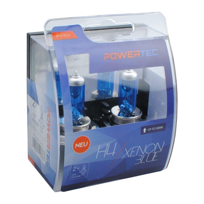 M-Tech Xenon Blue H4 12V P43t Bombilla Xenon Blue con Efecto Xenon Azul PTZXB4-DUO 1